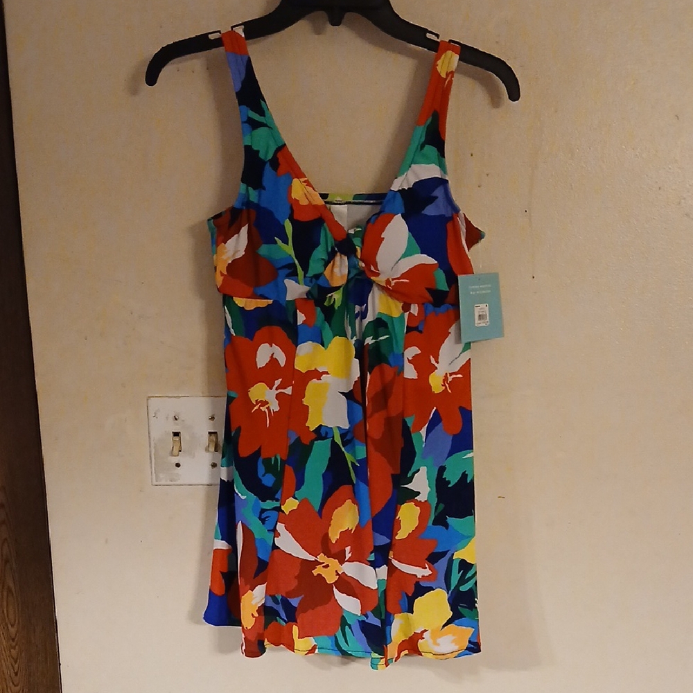 Kohl's Bowfront Swim Dress - Multicolor...64.00 Retail Size 8. Only One...